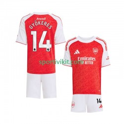 Completo da calcio Bambini Arsenal Viktor Gyokeres 14 Maglia Prima 2025-2026 Manica Corta