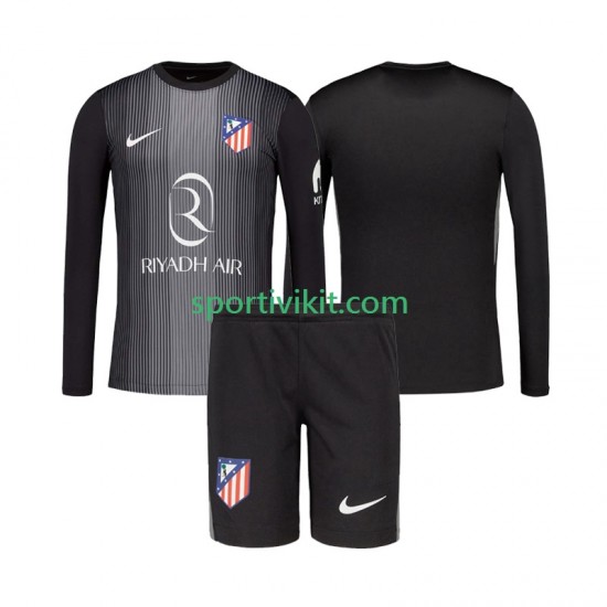 Completo da calcio Bambini Atlético Madrid Portiere Maglia Seconda 2025-2026 Manica Lunga Completo da calcio Bambini Atlético Madrid Portiere Maglia Seconda 2025-2026 Manica Lunga