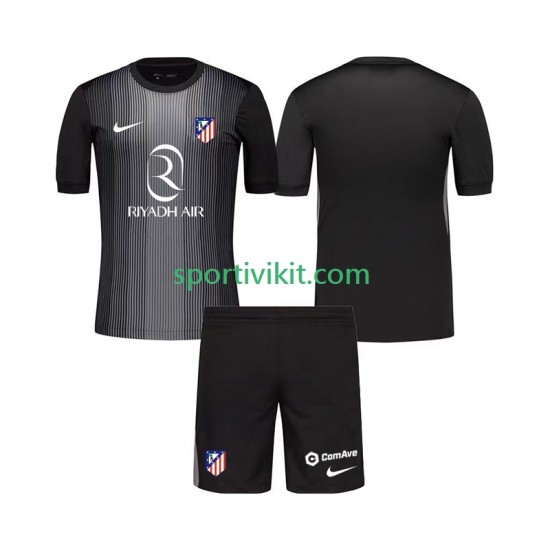 Completo da calcio Bambini Atlético Madrid Portiere Maglia Seconda 2025-2026 Manica Corta Completo da calcio Bambini Atlético Madrid Portiere Maglia Seconda 2025-2026 Manica Corta