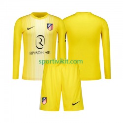 Completo da calcio Bambini Atlético Madrid Portiere Maglia Prima 2025-2026 Manica Lunga