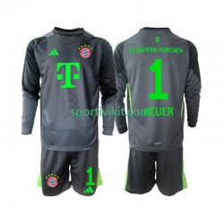 Completo da calcio Bambini FC Bayern München Portiere Neuer 1 Maglia Seconda 2025-2026 Manica Lunga