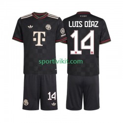Completo da calcio Bambini FC Bayern München Luis Diaz 14 Maglia Terza 2025-2026 Manica Corta