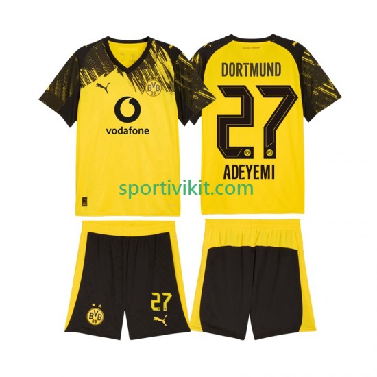 Completo da calcio Bambini Borussia Dortmund Karim Adeyemi 27 Maglia Prima 2025-2026 Manica Corta Completo da calcio Bambini Borussia Dortmund Karim Adeyemi 27 Maglia Prima 2025-2026 Manica Corta