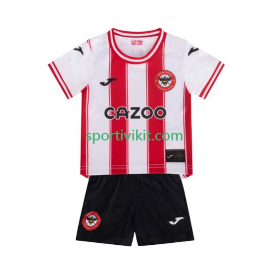 Completo da calcio Bambini Brentford Maglia Prima 2025-2026 Manica Corta Completo da calcio Bambini Brentford Maglia Prima 2025-2026 Manica Corta