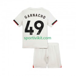 Completo da calcio Bambini Chelsea Alejandro Garnacho 49 Maglia Seconda 2025-2026 Manica Corta
