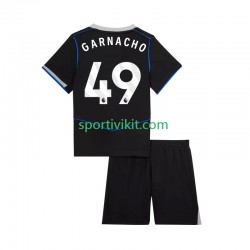 Completo da calcio Bambini Chelsea Alejandro Garnacho 49 Maglia Terza 2025-2026 Manica Corta