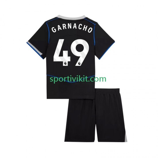Completo da calcio Bambini Chelsea Alejandro Garnacho 49 Maglia Terza 2025-2026 Manica Corta Completo da calcio Bambini Chelsea Alejandro Garnacho 49 Maglia Terza 2025-2026 Manica Corta