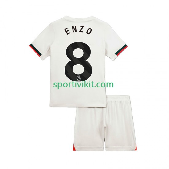 Completo da calcio Bambini Chelsea Enzo Fernandez 8 Maglia Seconda 2025-2026 Manica Corta Completo da calcio Bambini Chelsea Enzo Fernandez 8 Maglia Seconda 2025-2026 Manica Corta