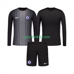 Completo da calcio Bambini Chelsea Portiere Maglia Prima 2025-2026 Manica Lunga