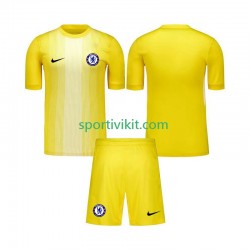 Completo da calcio Bambini Chelsea Portiere Maglia Terza 2025-2026 Manica Corta