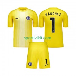 Completo da calcio Bambini Chelsea Portiere Robert Sanchez 1 Maglia Terza 2025-2026 Manica Corta