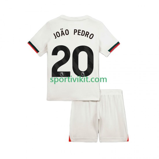 Completo da calcio Bambini Chelsea Joao Pedro 20 Maglia Seconda 2025-2026 Manica Corta
