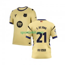 FC Barcelona Frenkie de Jong 21 Champions League Uomo Maglia Seconda 2025-2026 Manica Corta