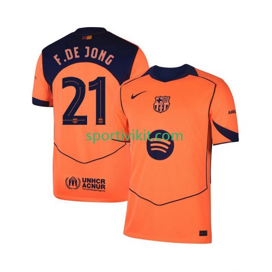 FC Barcelona Frenkie de Jong 21 UCL Uomo Maglia Terza 2025-2026 Manica Corta