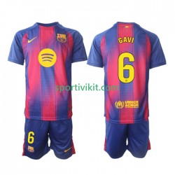Completo da calcio Bambini FC Barcelona Gavi 6 Maglia Prima 2025-2026 Manica Corta