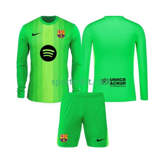 Completo da calcio Bambini FC Barcelona Portiere Maglia Prima 2025-2026 Manica Lunga