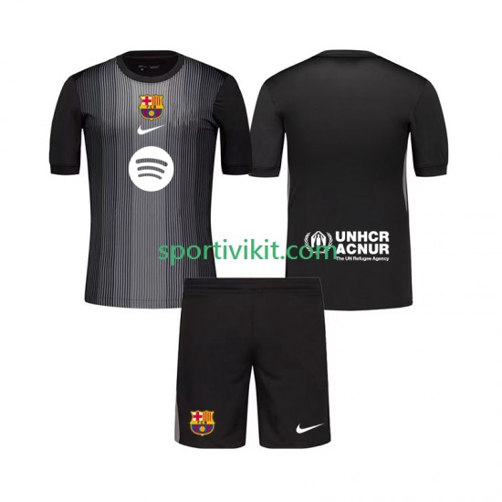 Completo da calcio Bambini FC Barcelona Portiere Maglia Terza 2025-2026 Manica Corta Completo da calcio Bambini FC Barcelona Portiere Maglia Terza 2025-2026 Manica Corta