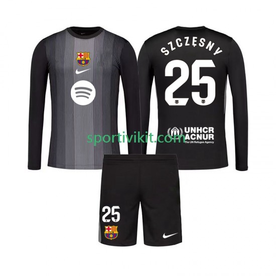 Completo da calcio Bambini FC Barcelona Portiere Szczesny 25 Maglia Terza 2025-2026 Manica Lunga Completo da calcio Bambini FC Barcelona Portiere Szczesny 25 Maglia Terza 2025-2026 Manica Lunga