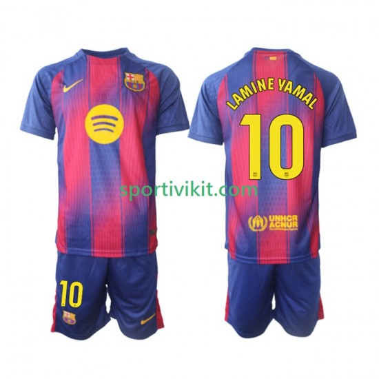 Completo da calcio Bambini FC Barcelona Lamine Yamal 10 Maglia Prima 2025-2026 Manica Corta Completo da calcio Bambini FC Barcelona Lamine Yamal 10 Maglia Prima 2025-2026 Manica Corta
