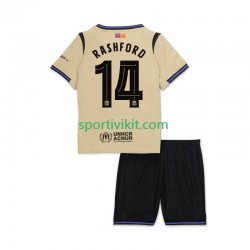 Completo da calcio Bambini FC Barcelona Marcus Rashford 14 UCL Maglia Seconda 2025-2026 Manica Corta