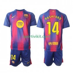 Completo da calcio Bambini FC Barcelona Marcus Rashford 14 Maglia Prima 2025-2026 Manica Corta