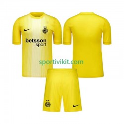Completo da calcio Bambini Inter Milan Portiere Maglia Seconda 2025-2026 Manica Corta