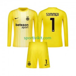 Completo da calcio Bambini Inter Milan Portiere Yann Sommer 1 Maglia Seconda 2025-2026 Manica Lunga