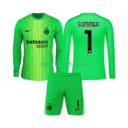 Completo da calcio Bambini Inter Milan Portiere Yann Sommer 1 Maglia Terza 2025-2026 Manica Lunga