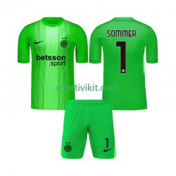 Completo da calcio Bambini Inter Milan Portiere Yann Sommer 1 Maglia Terza 2025-2026 Manica Corta