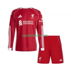 Completo da calcio Bambini Liverpool Maglia Prima 2025-2026 Manica Lunga