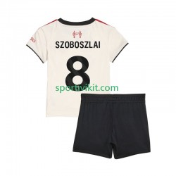 Completo da calcio Bambini Liverpool Dominik Szoboszlai 8 Maglia Seconda 2025-2026 Manica Corta