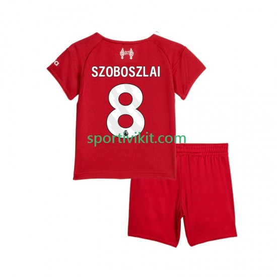 Completo da calcio Bambini Liverpool Dominik Szoboszlai 8 Maglia Prima 2025-2026 Manica Corta Completo da calcio Bambini Liverpool Dominik Szoboszlai 8 Maglia Prima 2025-2026 Manica Corta