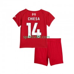 Completo da calcio Bambini Liverpool Federico Chiesa 14 Maglia Prima 2025-2026 Manica Corta
