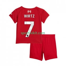 Completo da calcio Bambini Liverpool Florian Wirtz 7 Maglia Prima 2025-2026 Manica Corta