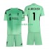 Completo da calcio Bambini Liverpool Portiere Alisson Becker 1 Maglia Prima 2025-2026 Manica Corta