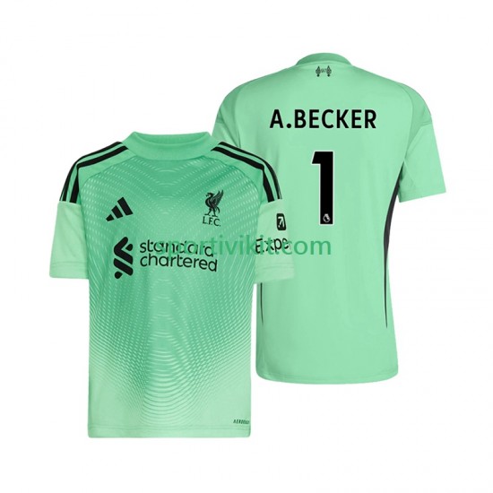 Liverpool Portiere Alisson Becker 1 Uomo Maglia Prima 2025-2026 Manica Corta Liverpool Portiere Alisson Becker 1 Uomo Maglia Prima 2025-2026 Manica Corta