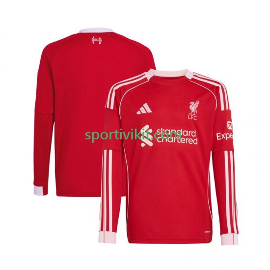 Liverpool Uomo Maglia Prima 2025-2026 Manica Lunga