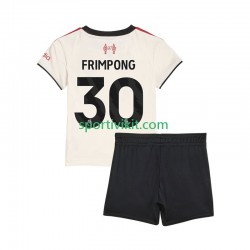 Completo da calcio Bambini Liverpool Jeremie Frimpong 30 Maglia Seconda 2025-2026 Manica Corta