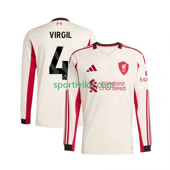 Liverpool Virgil van Dijk 4 Uomo Maglia Seconda 2025-2026 Manica Lunga