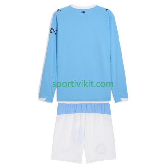 Completo da calcio Bambini Manchester City Maglia Prima 2025-2026 Manica Lunga