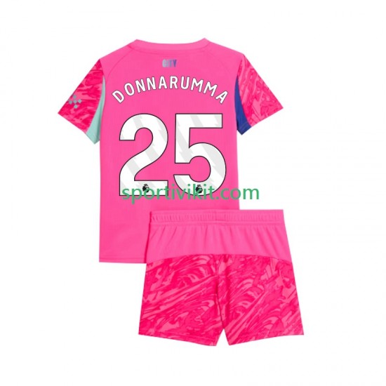 Completo da calcio Bambini Manchester City Portiere Gianluigi Donnarumma 25 Maglia Seconda 2025-2026 Manica Corta Completo da calcio Bambini Manchester City Portiere Gianluigi Donnarumma 25 Maglia Seconda 2025-2026 Manica Corta