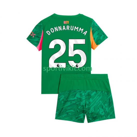 Completo da calcio Bambini Manchester City Portiere Gianluigi Donnarumma 25 Maglia Prima 2025-2026 Manica Corta Completo da calcio Bambini Manchester City Portiere Gianluigi Donnarumma 25 Maglia Prima 2025-2026 Manica Corta