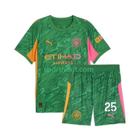 Completo da calcio Bambini Manchester City Portiere Gianluigi Donnarumma 25 Maglia Prima 2025-2026 Manica Corta