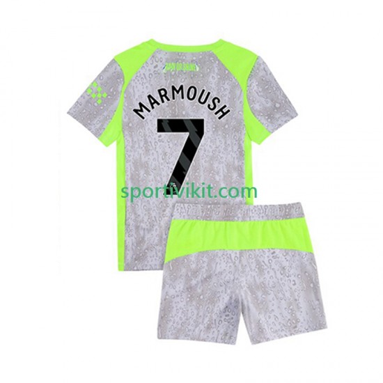 Completo da calcio Bambini Manchester City Omar Marmoush 7 Maglia Terza 2025-2026 Manica Corta Completo da calcio Bambini Manchester City Omar Marmoush 7 Maglia Terza 2025-2026 Manica Corta