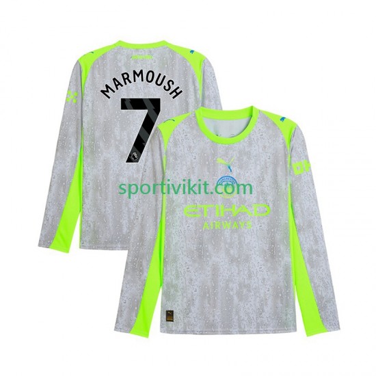 Manchester City Omar Marmoush 7 Uomo Maglia Terza 2025-2026 Manica Lunga