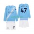 Completo da calcio Bambini Manchester City Phil Foden 47 Maglia Prima 2025-2026 Manica Lunga