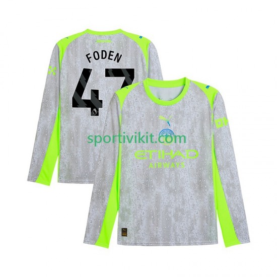 Manchester City Phil Foden 47 Uomo Maglia Terza 2025-2026 Manica Lunga Manchester City Phil Foden 47 Uomo Maglia Terza 2025-2026 Manica Lunga