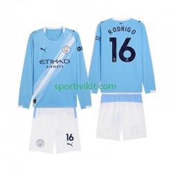 Completo da calcio Bambini Manchester City Rodrigo Hernandez 16 Maglia Prima 2025-2026 Manica Lunga