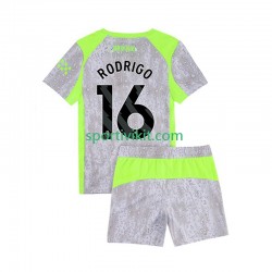 Completo da calcio Bambini Manchester City Rodrigo Hernandez 16 Maglia Terza 2025-2026 Manica Corta