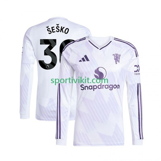 Manchester United Benjamin Sesko 30 Uomo Maglia Seconda 2025-2026 Manica Lunga